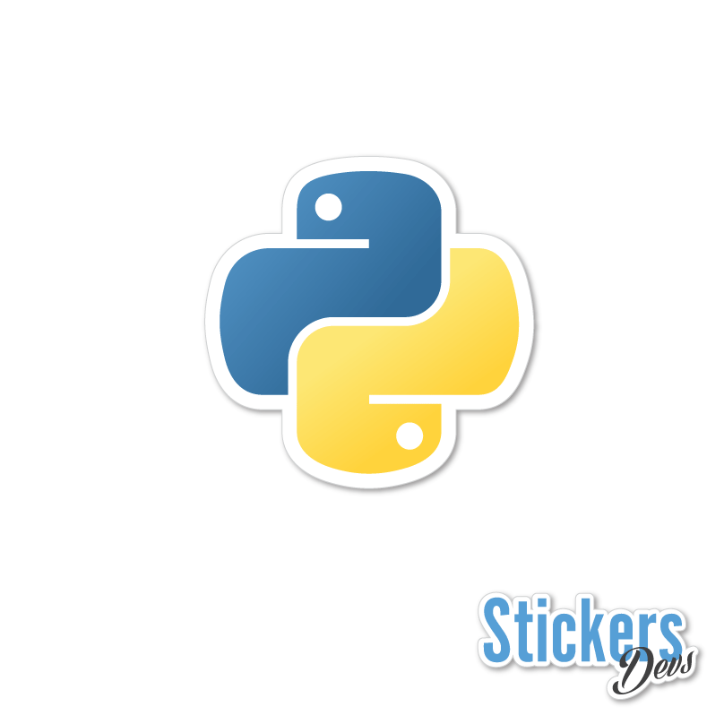 Python Sticker (logo) – Stickers Devs – Adesivos para desenvolvedores