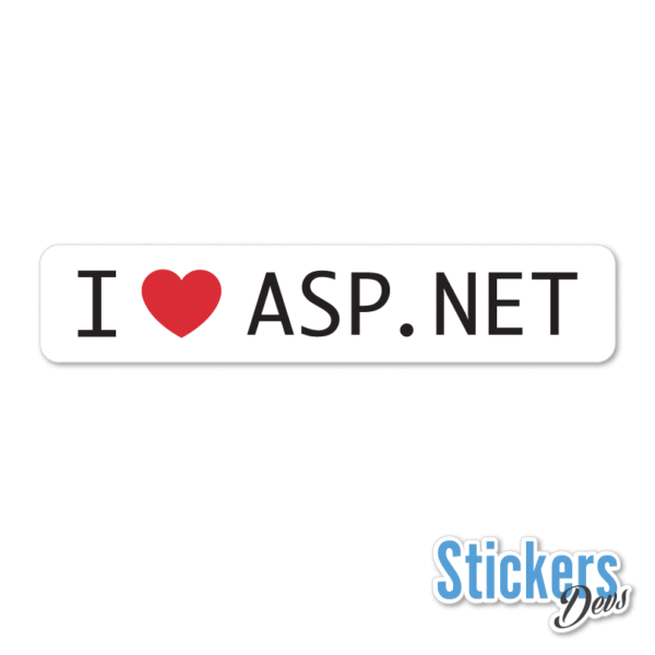 I LOVE ASP.NET Sticker Adesivo