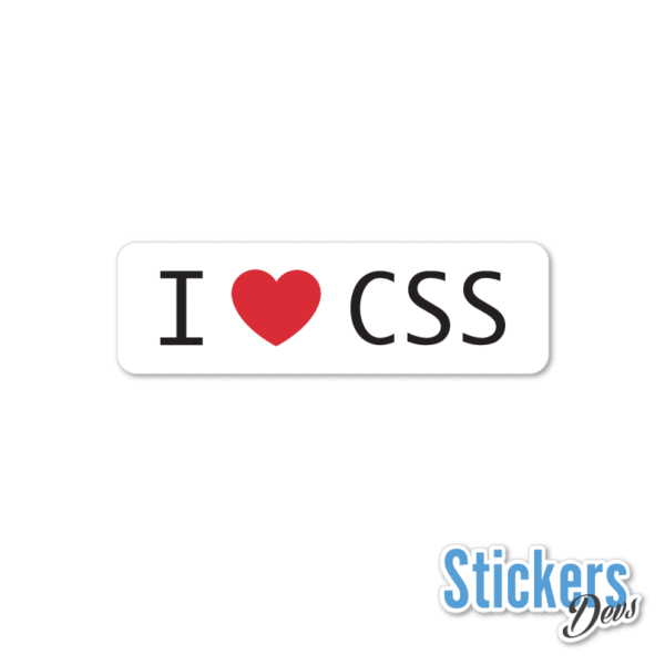 I LOVE CSS Sticker Adesivo