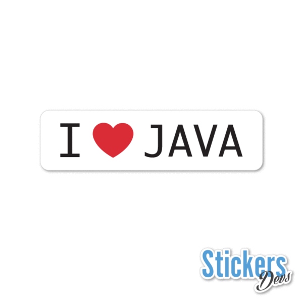 I LOVE JAVA Sticker Adesivo