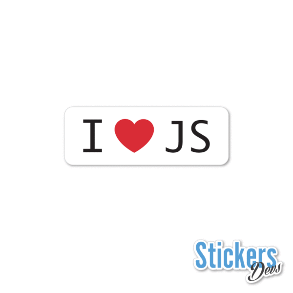 I LOVE JS Sticker Adesivo