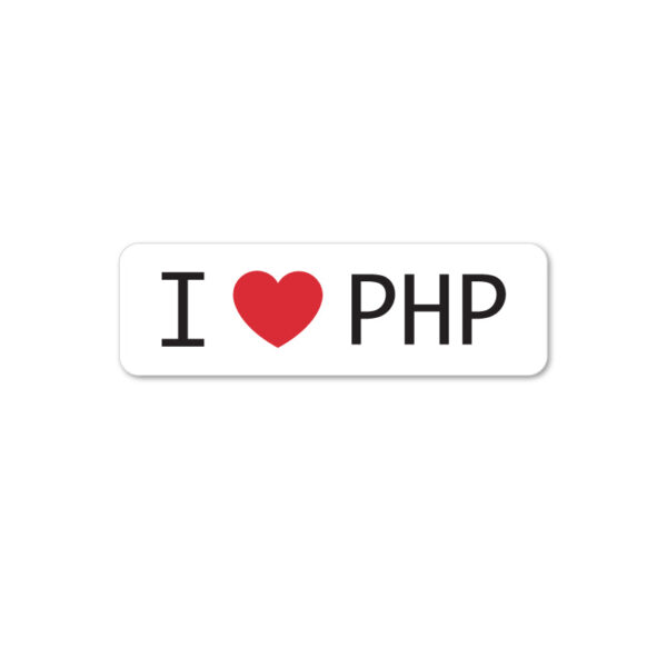 I LOVE PHP Sticker Adesivo