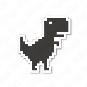 Chrome­ T-Rex Sticker Adesivo