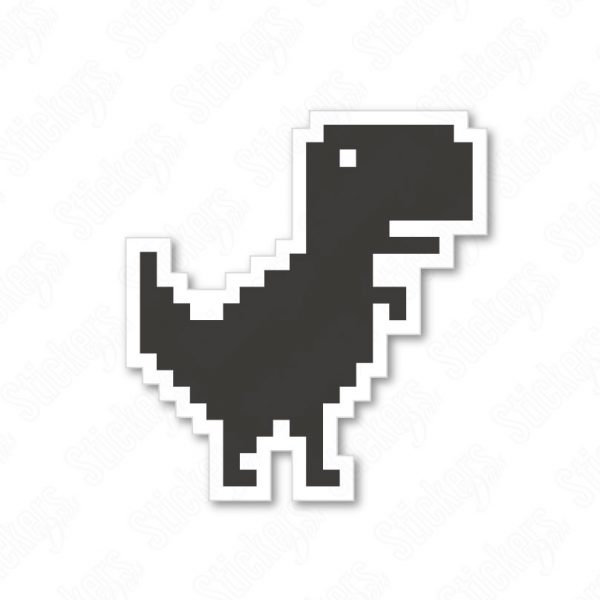 Chrome­ T-Rex Sticker Adesivo