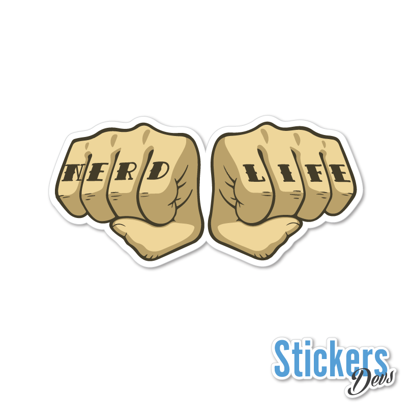 Nerd Life Sticker Adesivo Stickers Devs