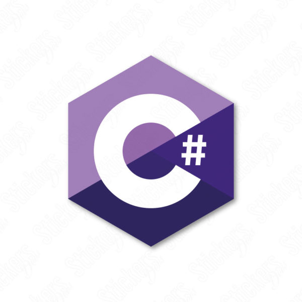 C# Hexa sticker adesivo