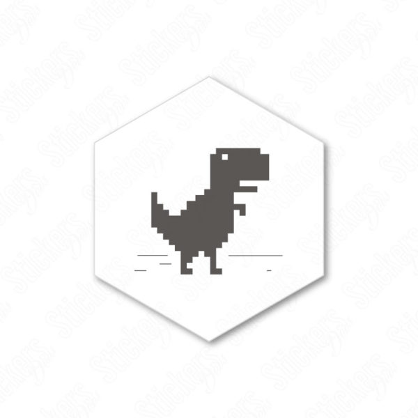 Chrome T-Rex Hexa sticker adesivo
