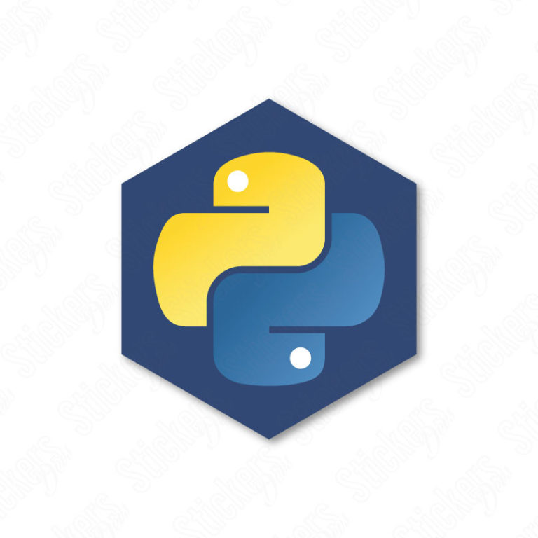 Python Hexa sticker adesivo - Stickers Devs