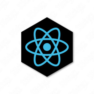 React Hexa sticker adesivo