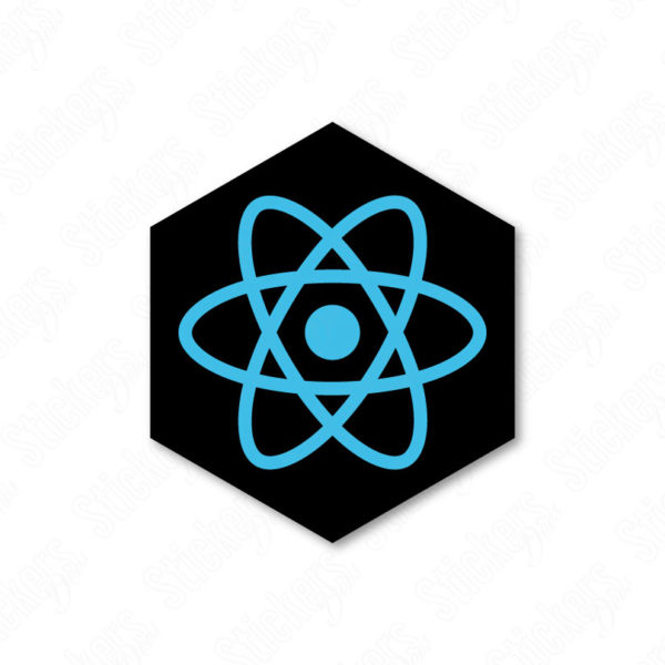 React Hexa sticker adesivo