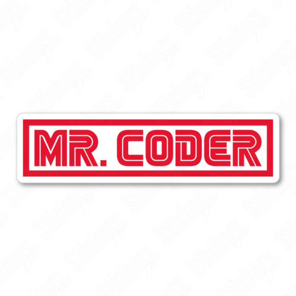 MR. CODER sticker adesivo