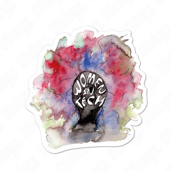 Woman Tech Silhoueta sticker adesivo
