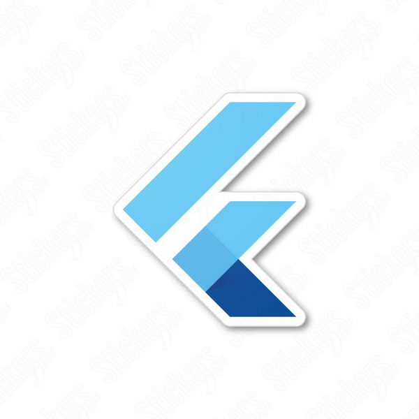 Flutter logo sticker adesivo