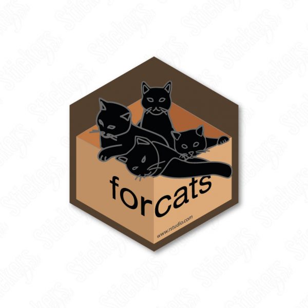 Forcats RStudio hex sticker adesivo