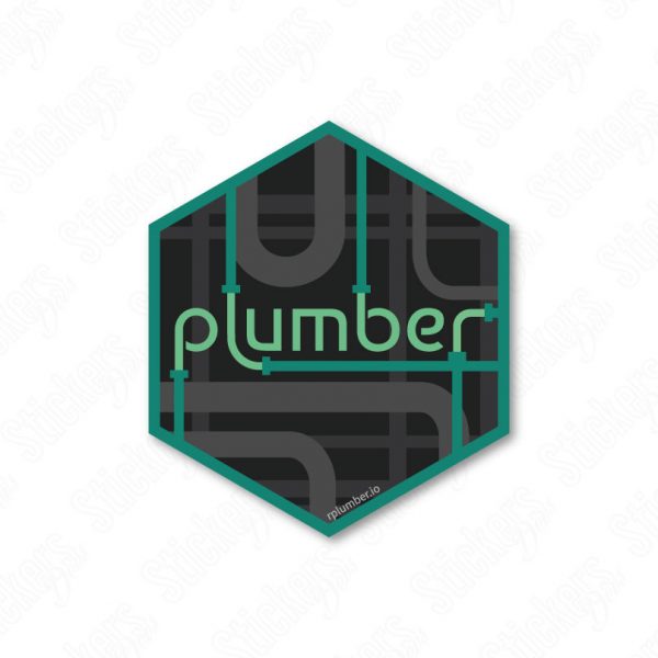 Plumbler RStudio hex sticker adesivo