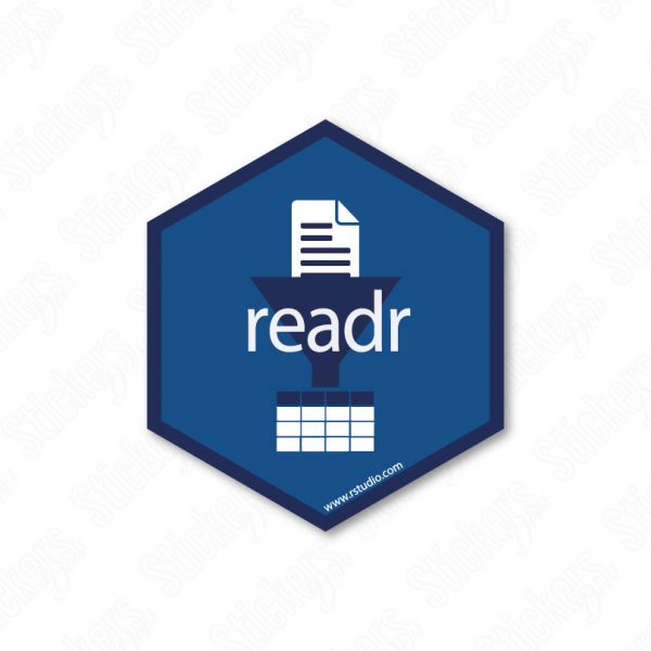 ReadR RStudio hex sticker adesivo