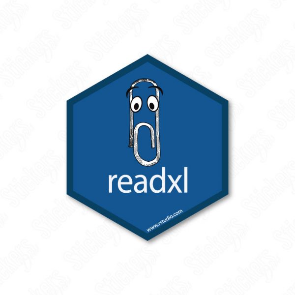 Readxl RStudio hex sticker adesivo