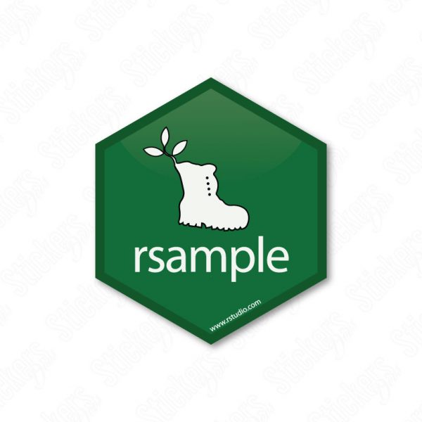 Rsample RStudio hex sticker adesivo