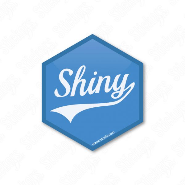 Shiny RStudio hex sticker adesivo