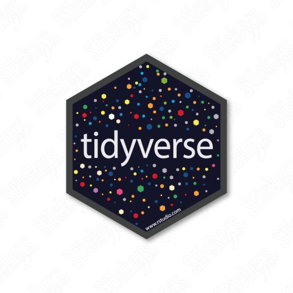 Tidyverse RStudio hex sticker adesivo