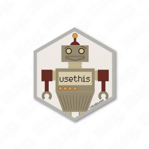 Usethis RStudio hex sticker adesivo