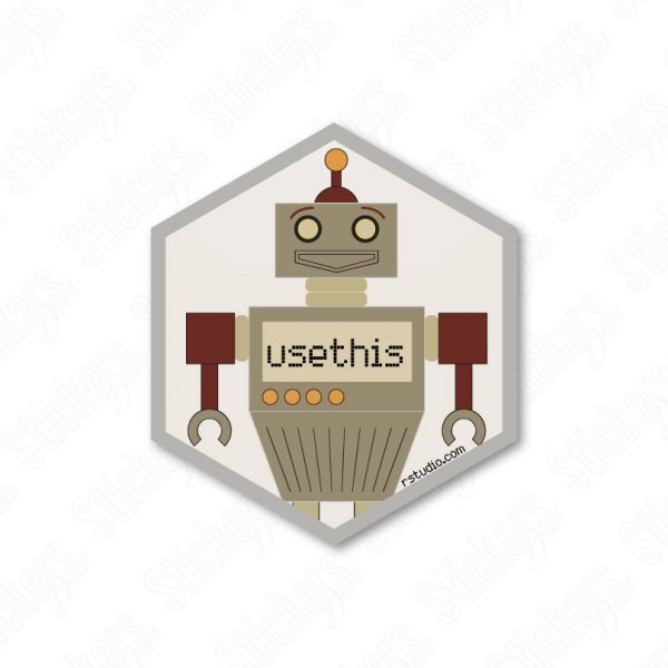 Usethis RStudio hex sticker adesivo