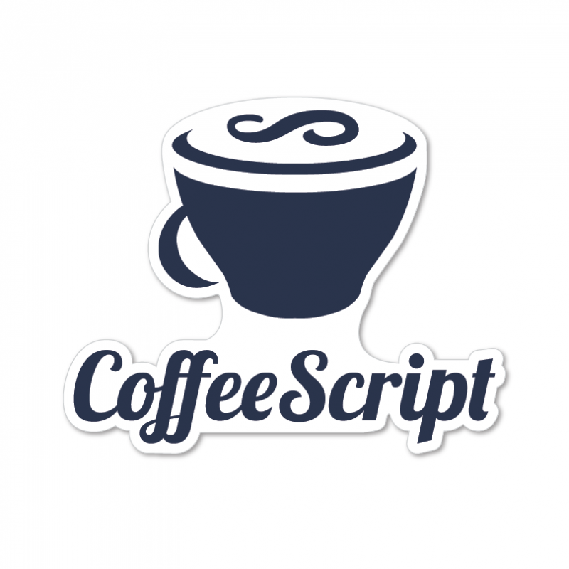 Coffeescript. Стикер "кофе". Скрипт для кофейни. Js и кофе\.