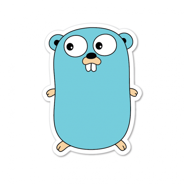 Gopher (Go) adesivo sticker
