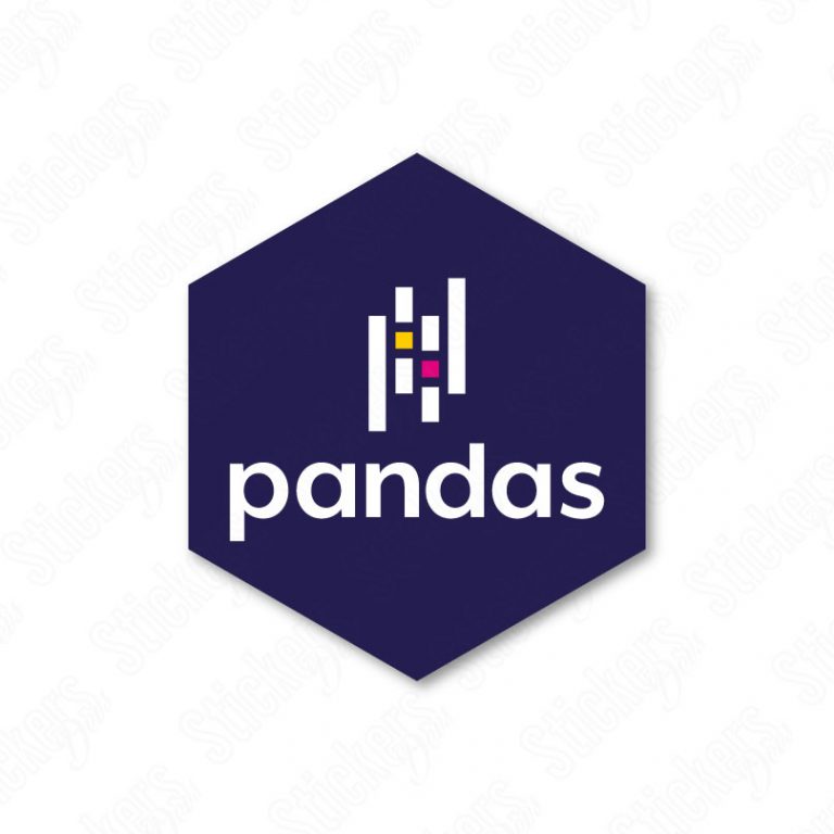 Pandas hex sticker adesivo - Stickers Devs