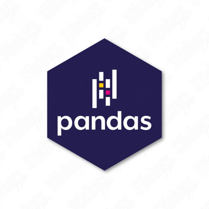 Pandas hex sticker adesivo - Stickers Devs