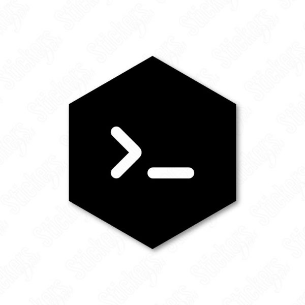 Terminal hex sticker adesivo