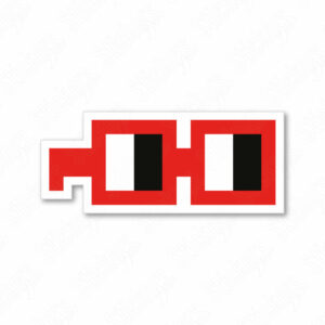 Nouns (vermelho) sticker adesivo