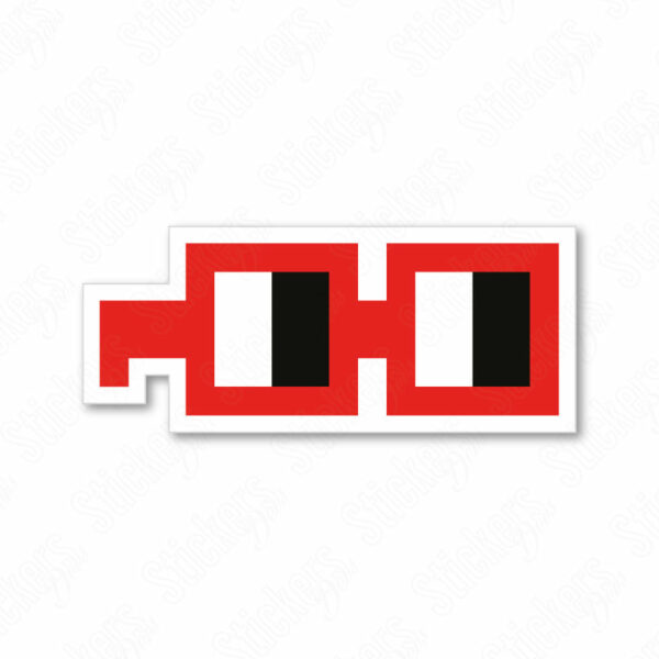 Nouns (vermelho) sticker adesivo