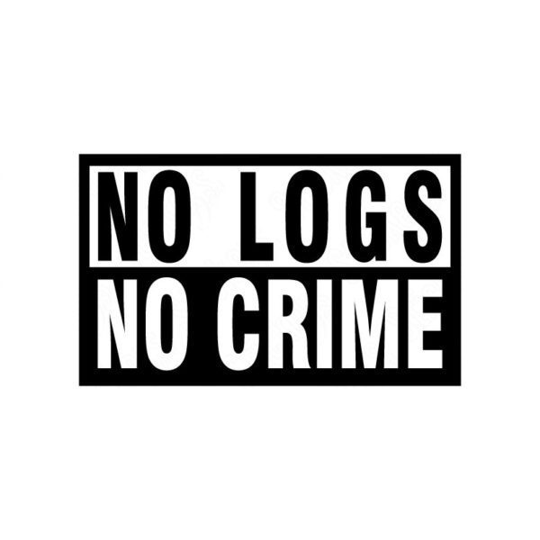 No Logs No Crime sticker adesivo