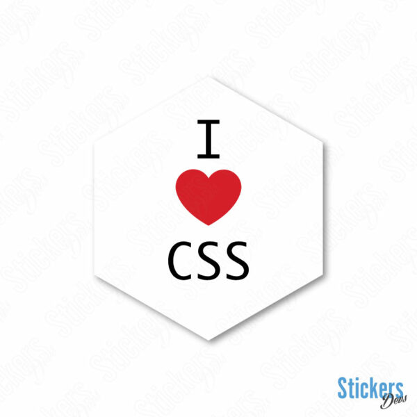 I Love CSS Hexa sticker adesivo
