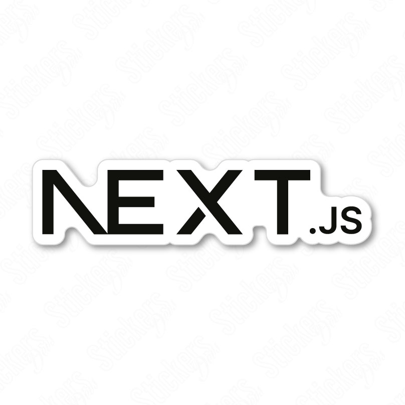 Next.js sticker adesivo - Stickers Devs